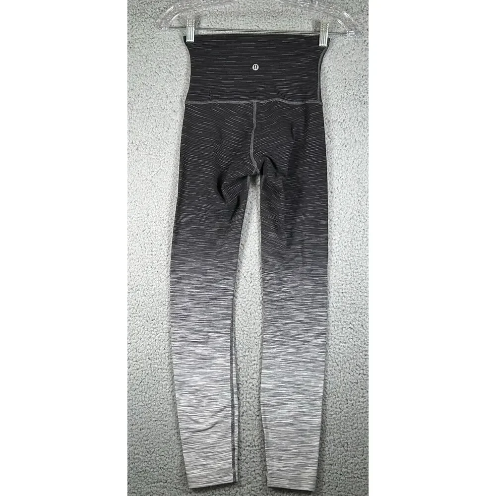 Lululemon women Wunder Under Legging High Rise 27" size 4 Silver Running Gym - Picture 4 of 11